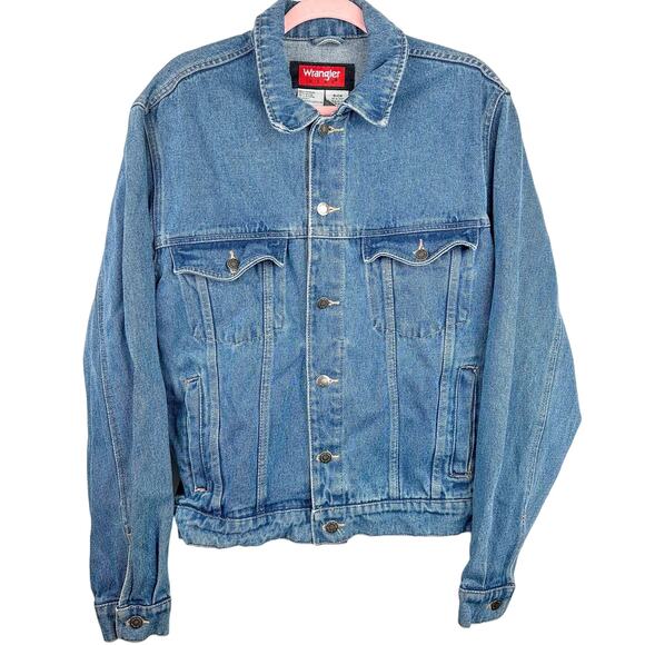 Vintage Western Wrangler Denim Jacket Western Trucker Jacket Wrangler Hero - Picture 1 of 5